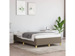 Vidaxl Estrutura Cama Sem Colchão 120x200 Cm Tecido Cinza-acastanhado