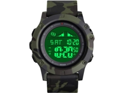 Relógio de Pulso Digital Led À Prova DÁgua Masculino -Camuflagem Verde Exército