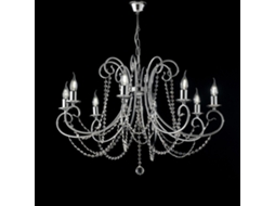 Magda - Lustre De Ferro Cromado 8 Luzes 118 - Ø74 - Bl146-8-cr