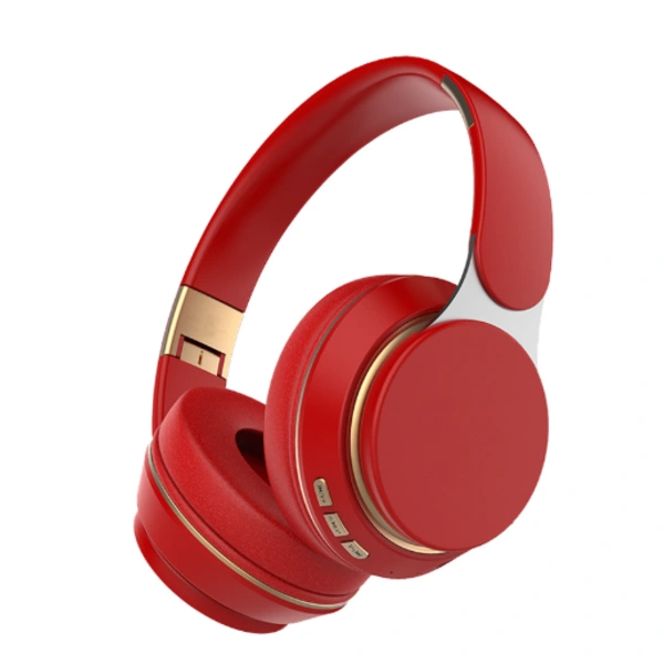 Fones De Ouvido Sem Fio Supra Auriculares, Fones De Ouvido Bluetooth Com Microfone, Vermelhos. Brilvibera