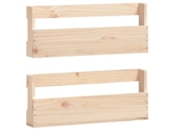 Conjunto de Sapateiras de Montagem na Parede Pinho Maciço MAISON EXCLUSIVE (59x9x23 cm)