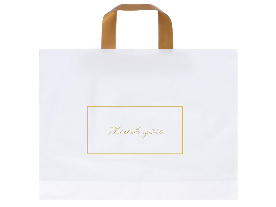 Pacote Com 50 Sacolas De Agradecimento Para Empresas, 12x15 Polegadas