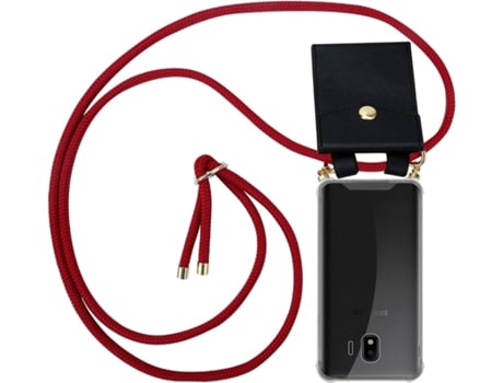 Cabo Colar Rubi Proteção Anéis Ouro Pescoço para Samsung Galaxy J4 HONGWE. Silicone Transparente