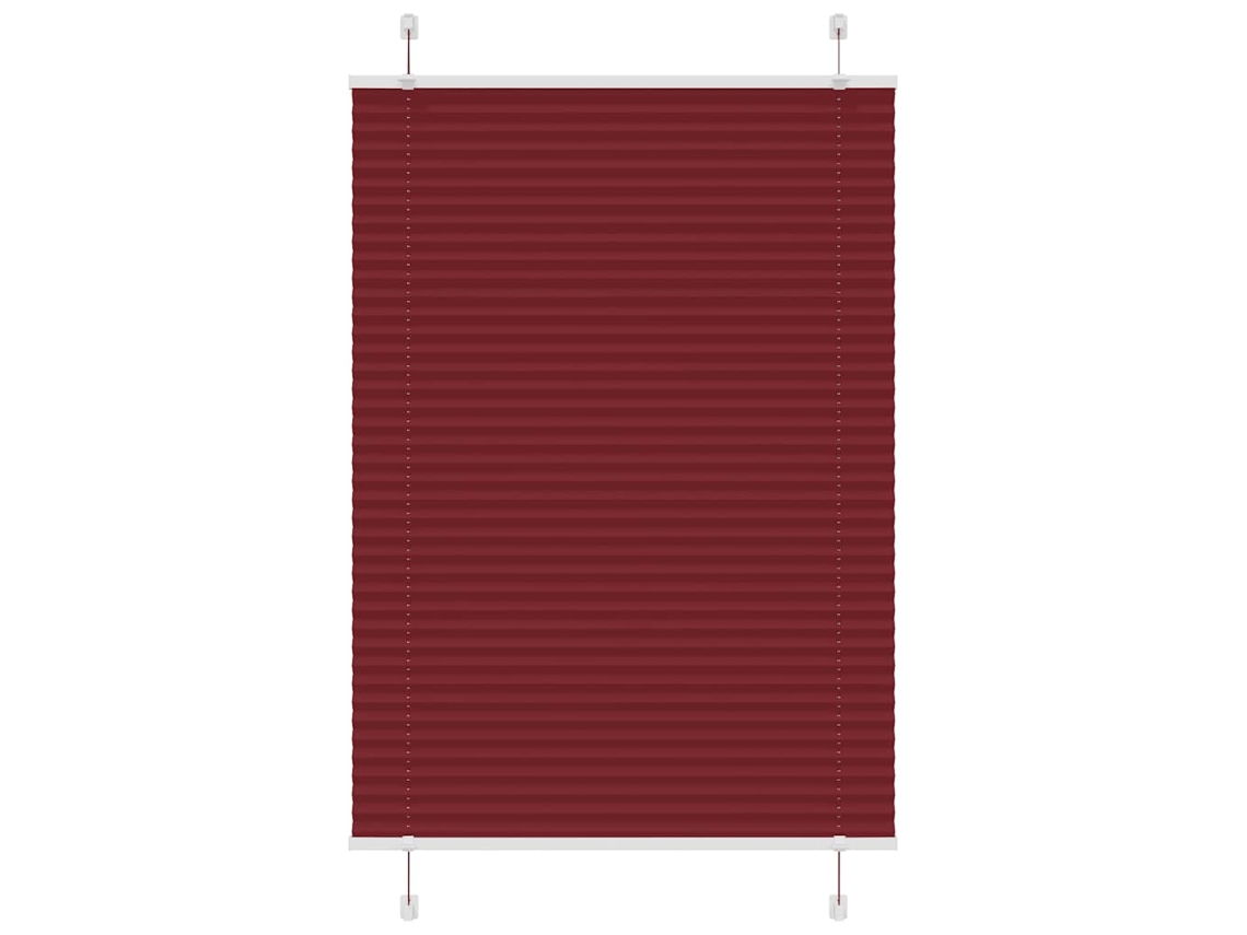 Vidaxl Plissado Cego Bordéus Vermelho 90x150 Cm Largura Tecido