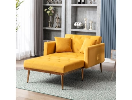 Poltrona reclinável com encosto ajustável de design moderno, tecido macio, cor manga Panshiyuan (165 x 90 x 77 cm)
