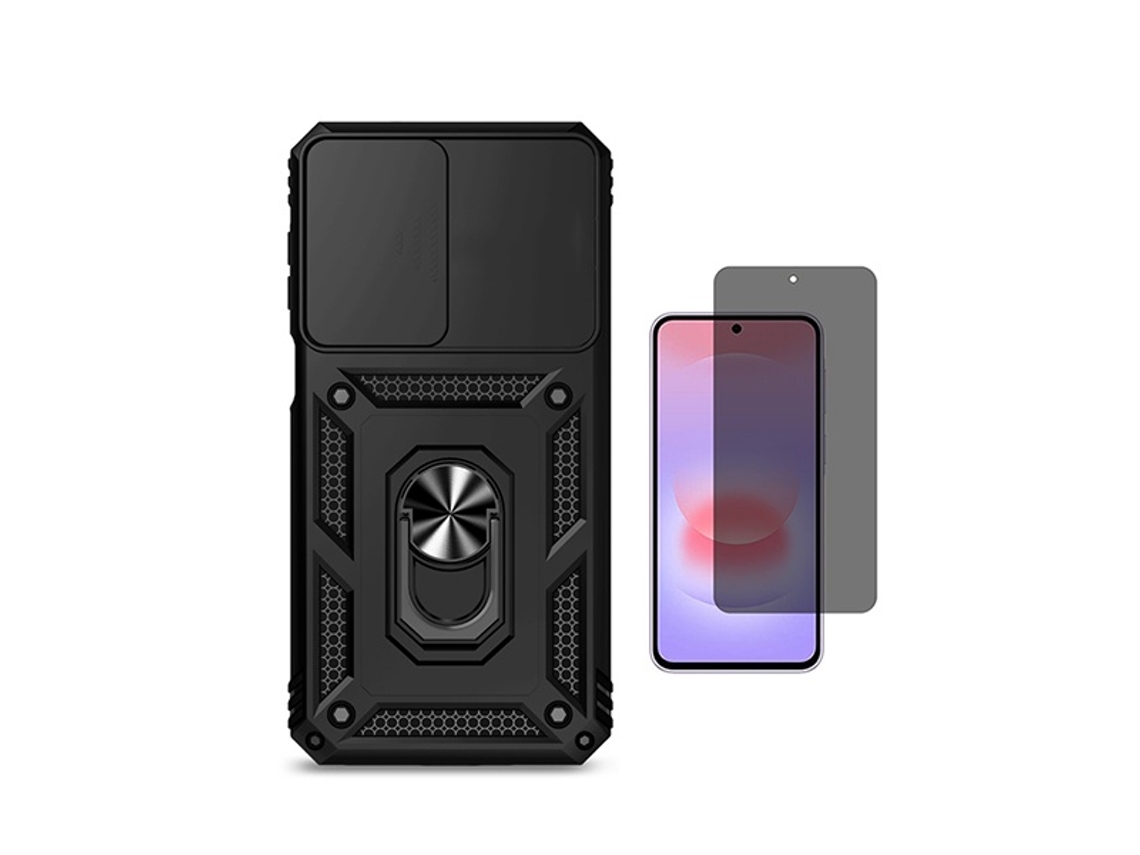 Kit Película Anti-spy Capa Magnetic Slide Window Phonecare Para Samsung Galaxy A27 5g - Preto