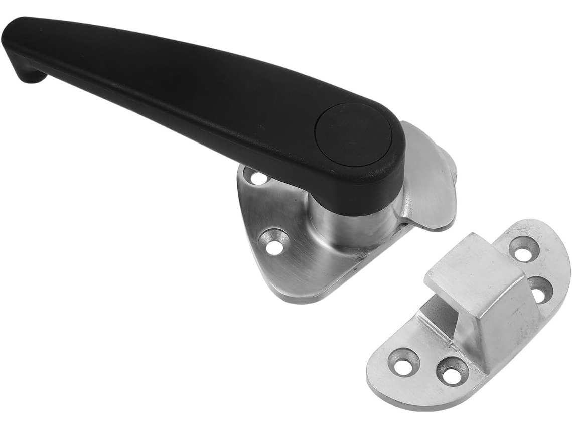 Porta para armário a vapor em aço inoxidável reforçado.