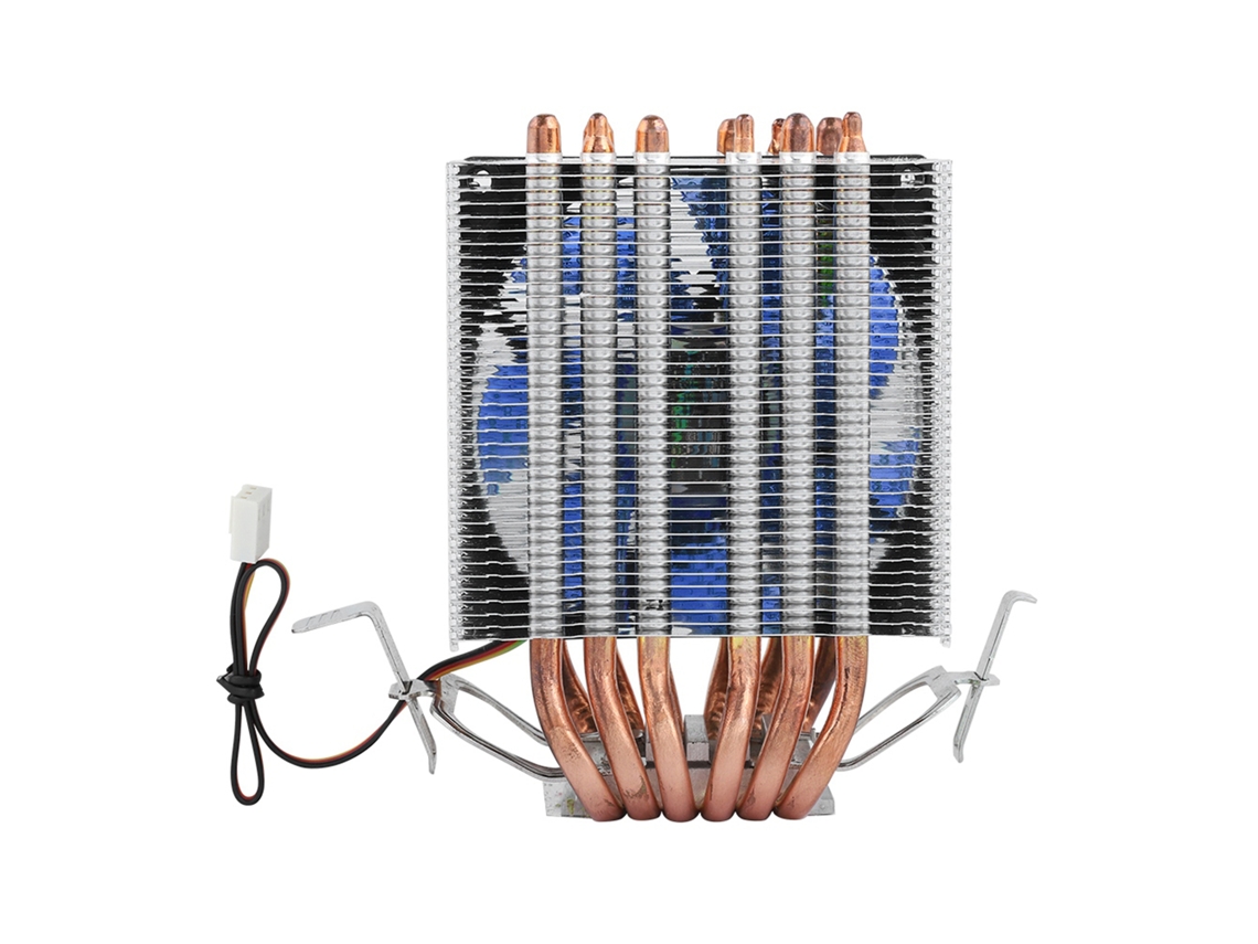 Cooler De Cpu Fan Heatsink Com 6 Heatpipes Para Intel Lga1156/1155/1150/775 Azul