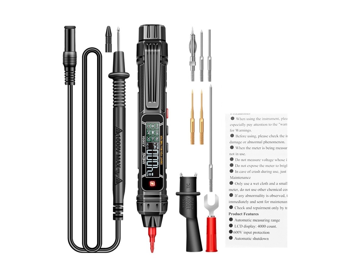 Aneng A3005a/b Professional Smart Digital Multimeter, Phase Sequence Tester, Ac Voltage Meter (co2 Free)