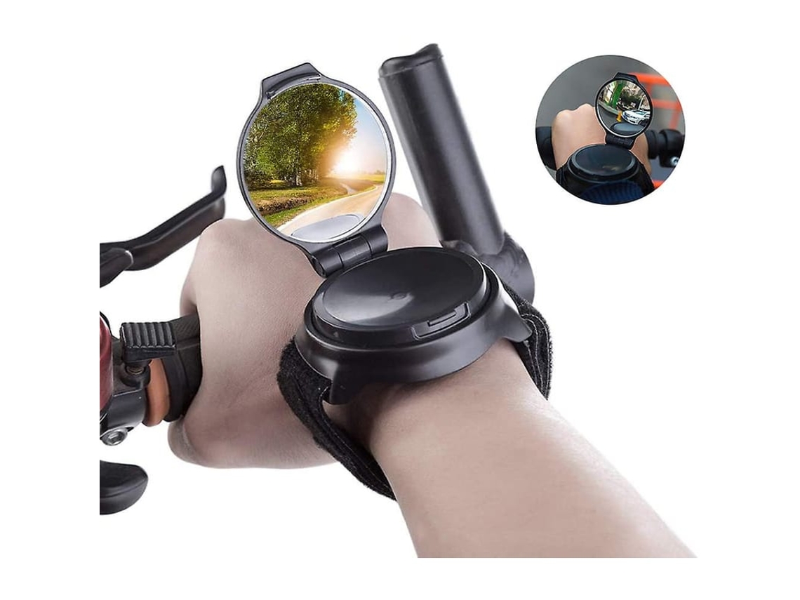Espelho Retrovisor Para Bicicleta Pulseira Giratório 360 Graus Acessório Seguro Para Moto Mtb