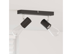 Vidaxl Foco De Teto Com Holofotes Preto 26 X 6,5 X 11,5 Cm Metal