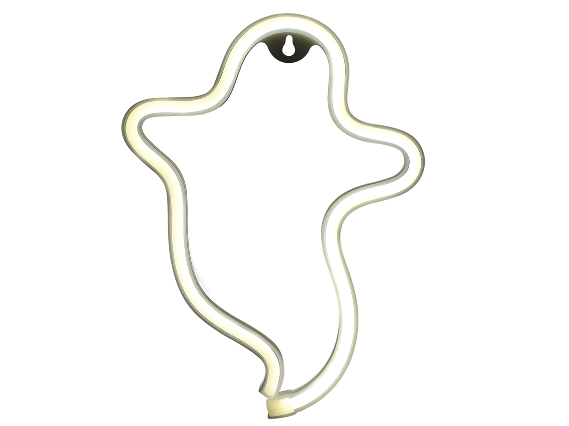 Luz Neon Led em Forma de Fantasma para Festa de Halloween Branco Puro S/MARCA