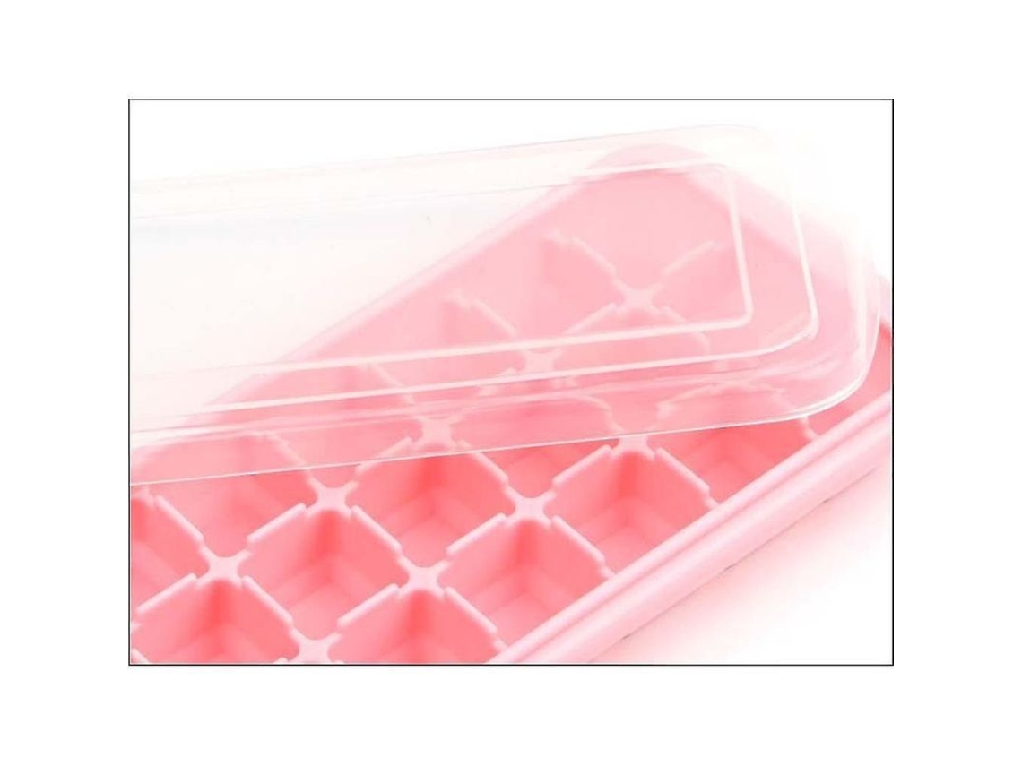 Forma De Gelo Quadrada Mini De Silicone Com Tampa 24 Cubos Para Casa Material Seguro E Durável