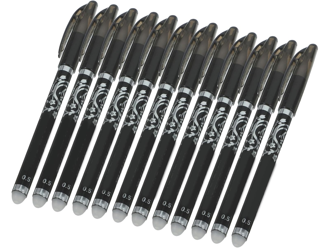 Conjunto De 12 Canetas Apagáveis Azuis Angoyily Para Anotações,