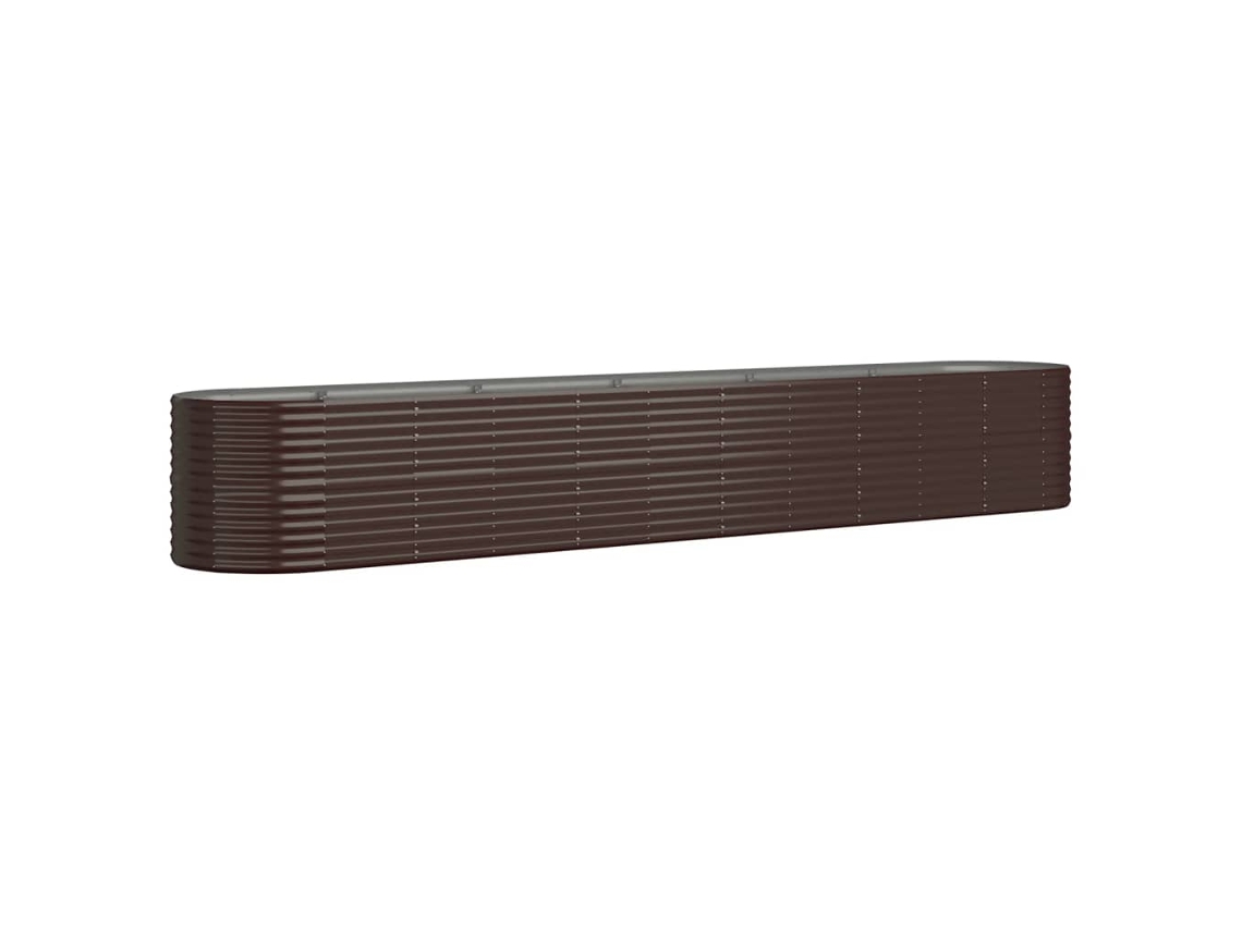Vaso de jardim VIDAXL Marrom Aço (440x80x68cm)