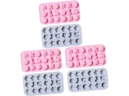 Conjunto De 3 Formas De Silicone Multiuso Para Chocolate, Doces E Flores