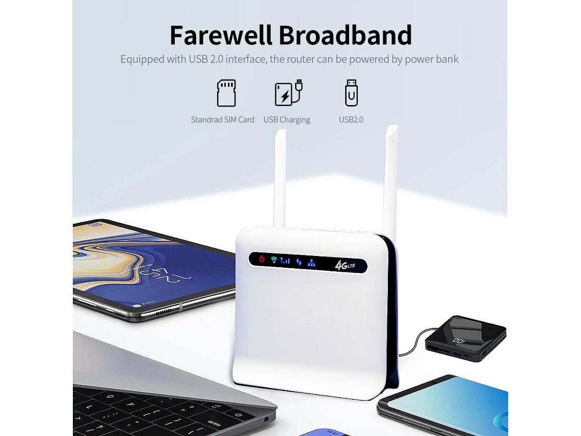 Roteador 4g Lte LAXISCREED 300mbps Industrial