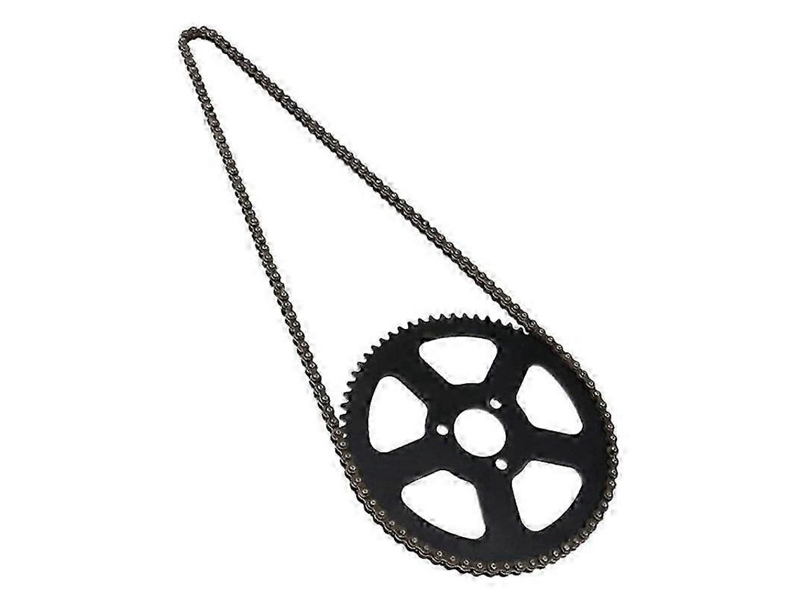 Corrente 25h 136 com pinhão de 68 dentes para mini-ATVs de 47cc e 49cc.
