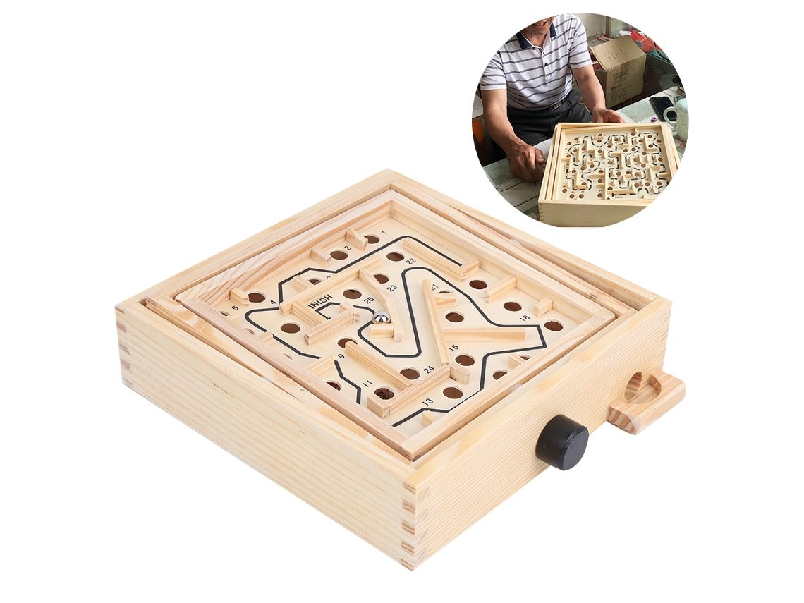 Primerox brinquedo Educativo Labirinto de Madeira para Crianças Balançar Bola Jogo Tabuleiro Presente