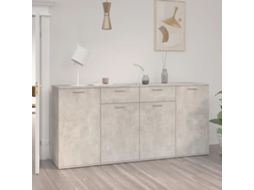 Aparador 160x36x75 Cm Contraplacado Cinzento Cimento Lovely Home