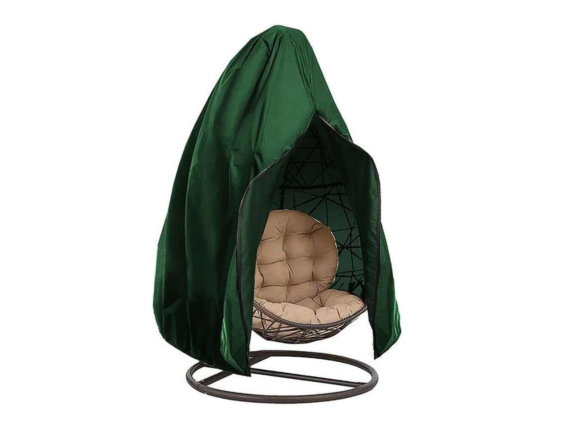 Capas CHRUI para Cadeiras de Jardim em Formato de Ovo com Zíper, 115*190cm, Verde