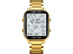 Lurelia Relógio Digital Desportivo, Visor Digital, Cronómetro, Alarme, Data/calendário, 12/24h, Luminoso, Duplo Fuso/mostrador, Aço Inoxidável, Prata