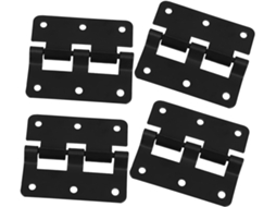 Conjunto De 4 Dobradiças Pretas Removíveis Para Cases Transporte,