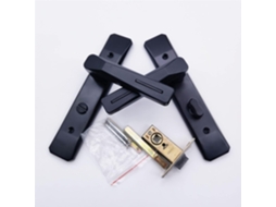 Fechadura Simples Para Maçaneta De Porta Banheiro, Preta, Em Plástico, Com 35 Travas Acessórios Simples Para Maçaneta De