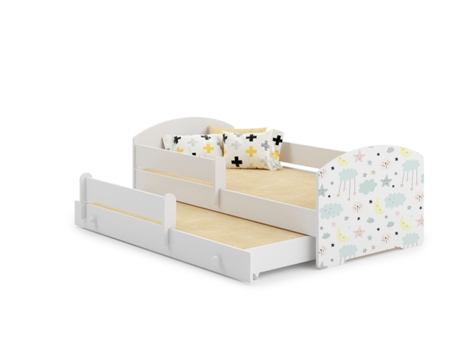 Cama dupla 160 x 80 com colchões e estrados incluídos Kobi Luk Stars