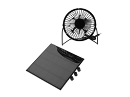 Painel Solar Portátil 3w 6v com Ventilador Usb Exterior