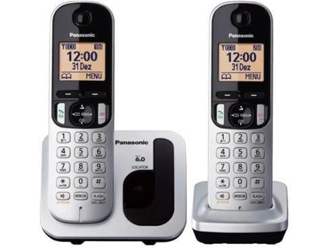 Telefone Duo PANASONIC KX-TGC212SPS Prateado