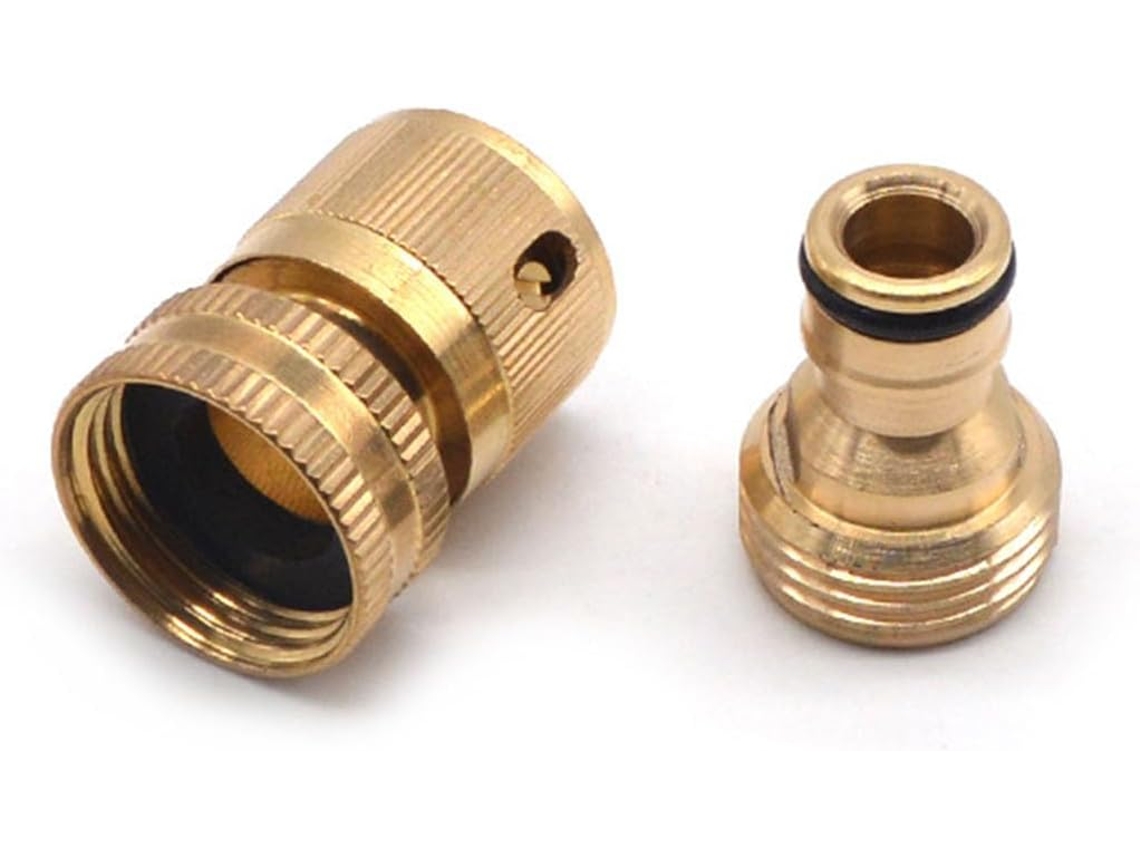 Conexões De Mangueira Jardim Latão Reforçado 3/4 Polegada, Conectores