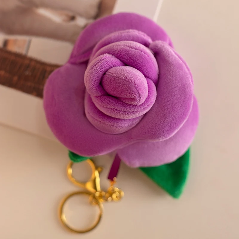 Mini Brinquedo de Pelúcia de 8cm com Rosas Coloridas MDUG (roxo 8cm)