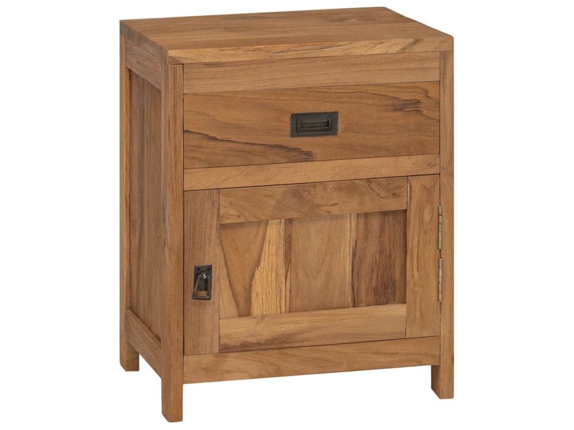 Vidaxl Mesa De Cabeceira Teca Maciça 40x30x50 Cm
