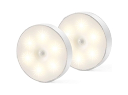 Luz Noturna Led Com Sensor De Movimento, Recarregável Magnética, Adesivo, Usb, Para Interiores