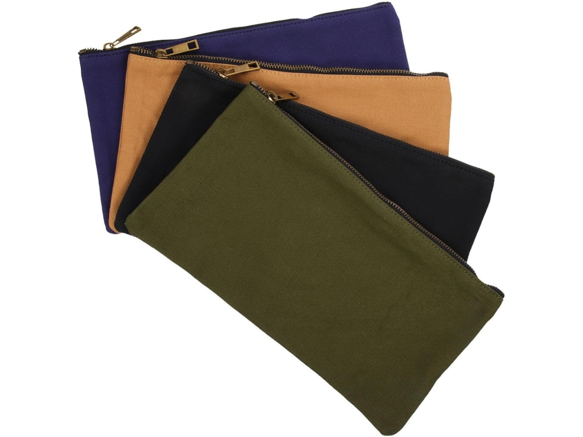 Conjunto De 4-bolsas Para Ferramentas Com Zíper Popetpop, Leves E Resistentes Em Tecido Oxford Para Organizar Armazenar