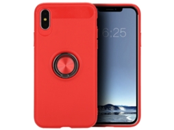 Capa LAXISCREED Apple X Vermelha Anel Magnético Carro