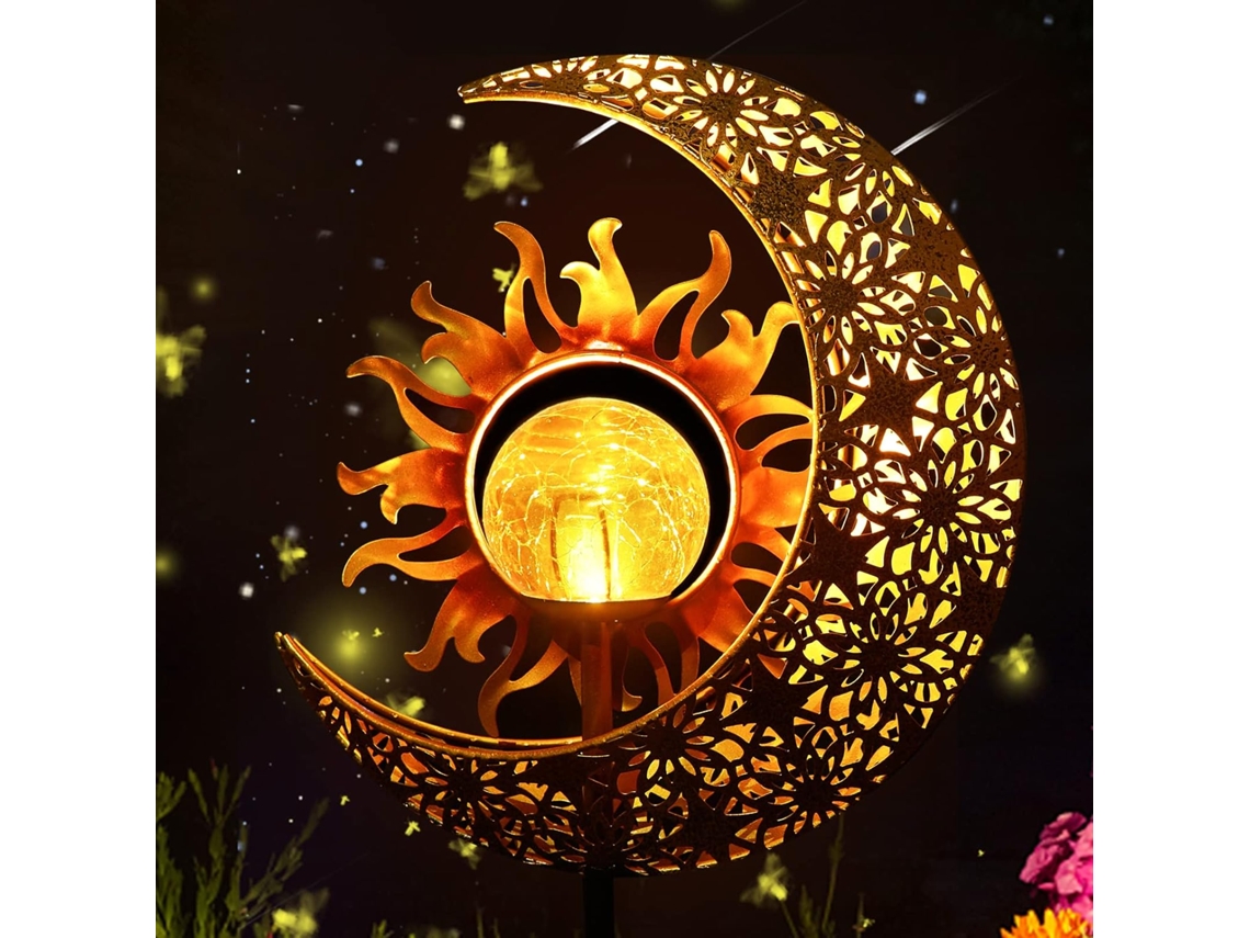 Kit com 8 luminárias solares de solo para jardim AQUAFORGE