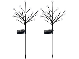 Conjunto de 2 Luminárias Solares de Led para Jardim SFUSHOS