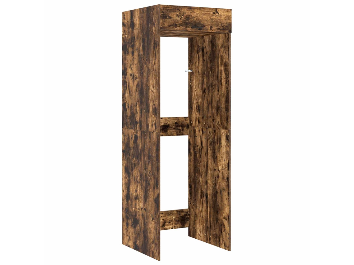 Conjunto 1 Armário Para Máquina De Lavar Vidaxl Castanho-acinzentado Derivados De Madeira (67,5 X 68 X 200 Cm)