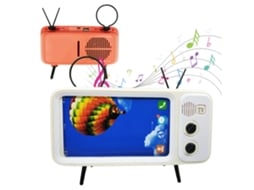Caixa de Som Bluetooth Lazy com Design Retrô e Suporte EOOCOO