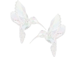Kit de 2 Pingentes de Pássaros em Acrílico com Design Iridescente. Elegante Decoração Suspensa para Paredes e CHABERLU
