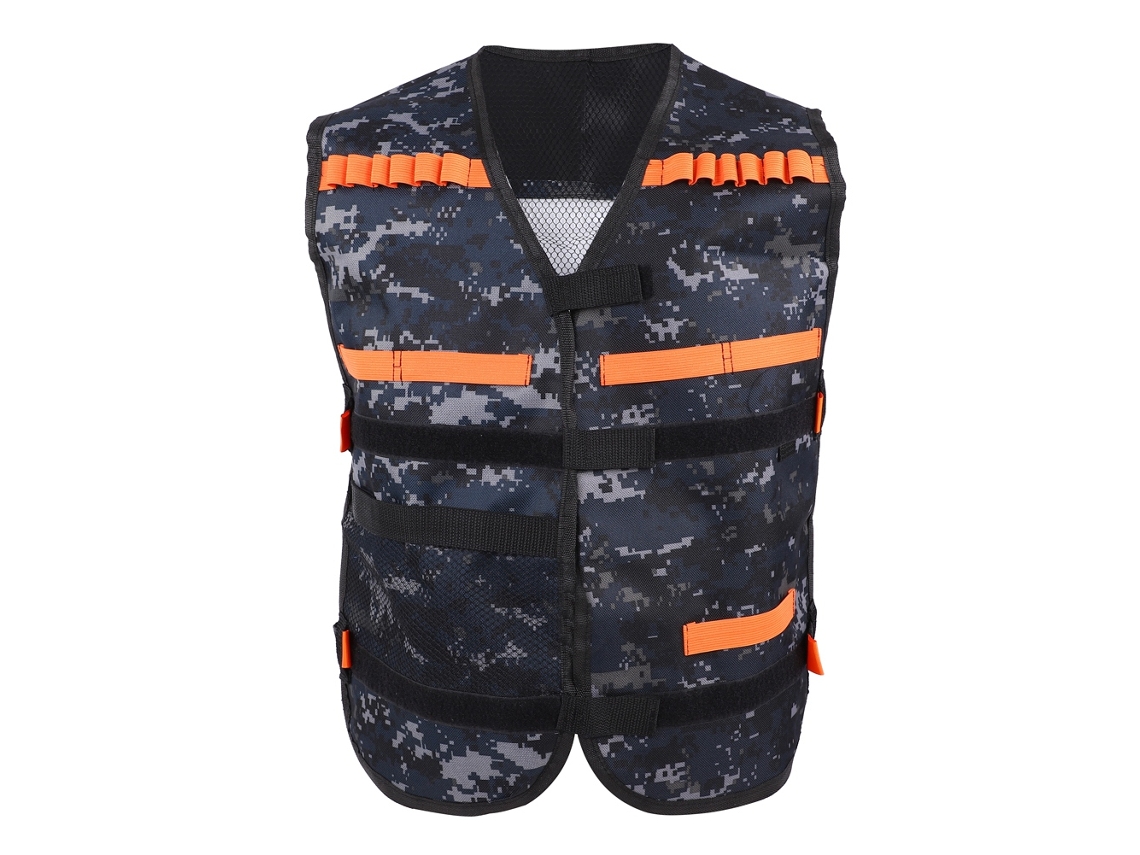 Mali colete Camuflado para Brinquedo de Arma com Suporte para Munição de Espuma Aumentado para Crianças