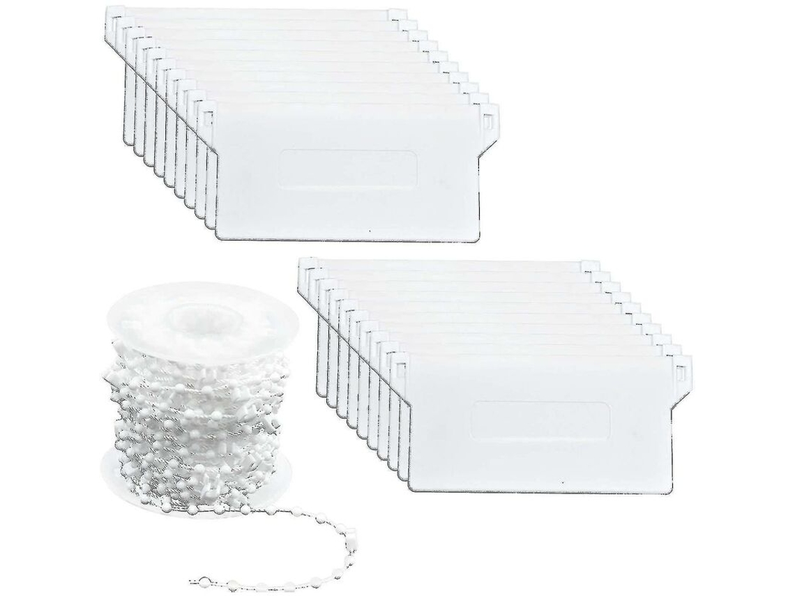 Kit De Reparo Para Persianas Verticais Com 20 Lâminas Inferiores, Peso 89 Mm(3, 5 Polegadas) X 10 M, Cor Branca