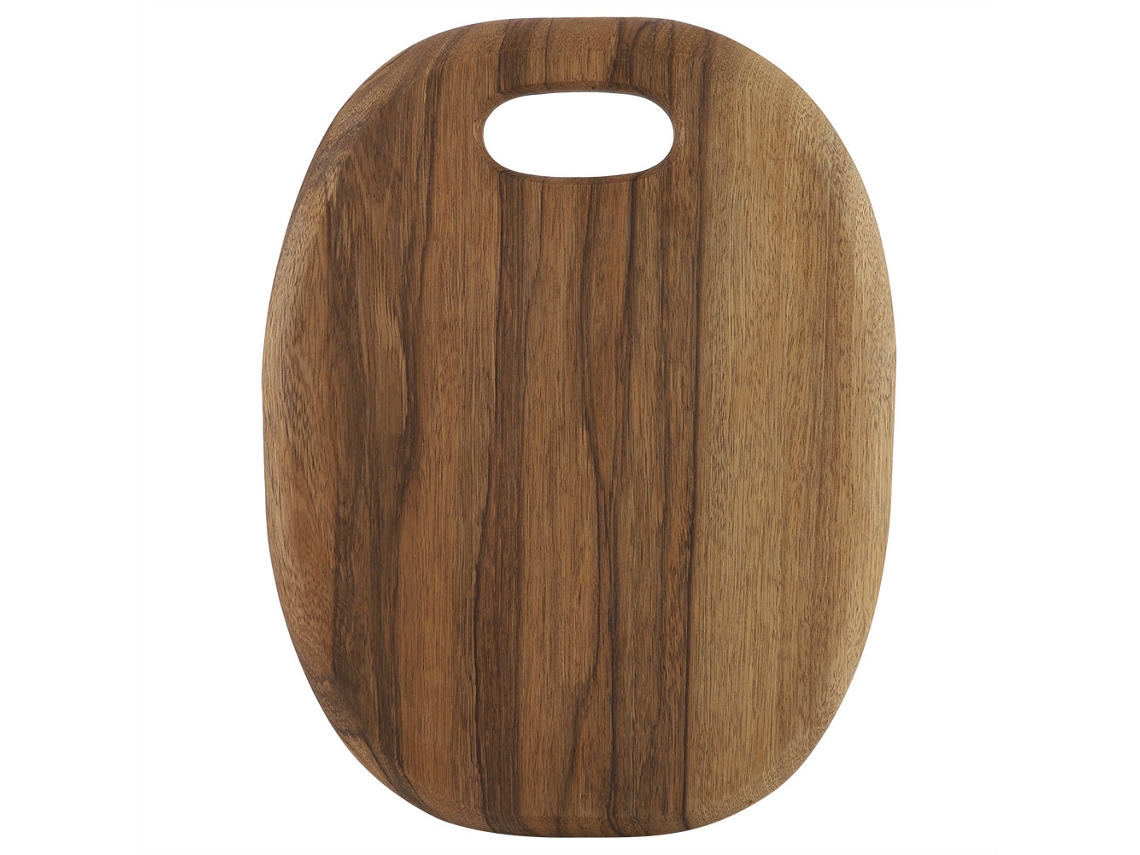 Tábua de corte de madeira com alça 36,5 x 27,5 cm, bloco de corte de dupla face