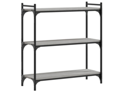 Bookcase, Bookcases Vidaxl Cinzeto Madeira Processada (n/a)