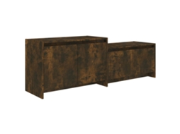 Tv Cabinet, Tv Cabinets Vidaxl Marrom Madeira Processada (n/a)