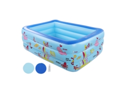 Piscina Inflável Infantil Azul 3 Camadas para Brincar em Casa e Exterior | S/MARCA