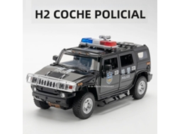 (estilo 1) Carro De Polícia Em Escala 1:24, Brinquedo De Metal Com Portas Que Abrem, Luzes E Efeitos Sonoros.