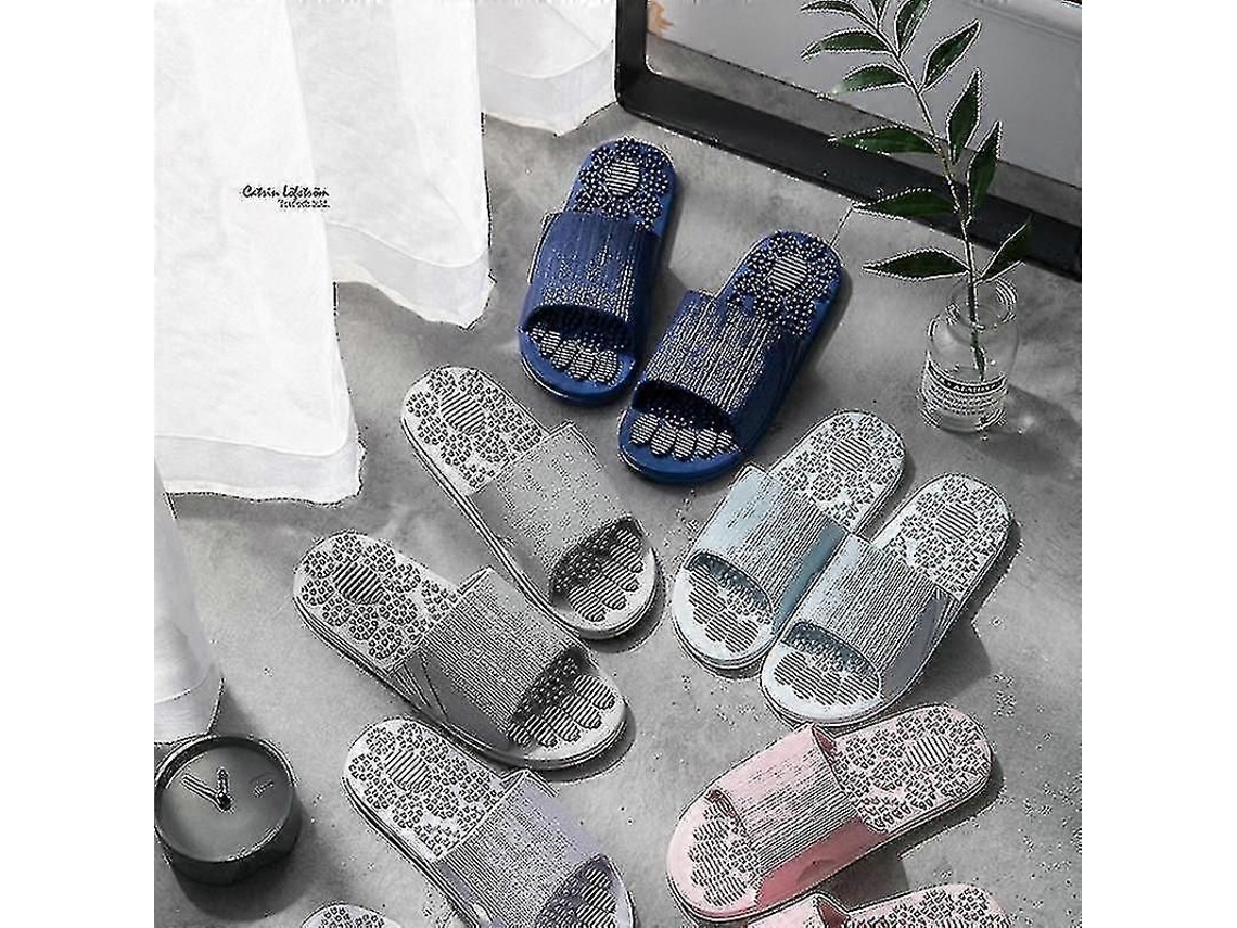 Chinelo De Massagem Luxo Com Massageador Acupressão Para Os Pés, Contas Alívio Do Estress E Nos Pés.